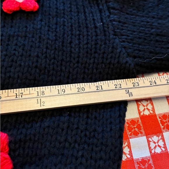 Floral Embellished Black Cardigan - Picture 3 of 8